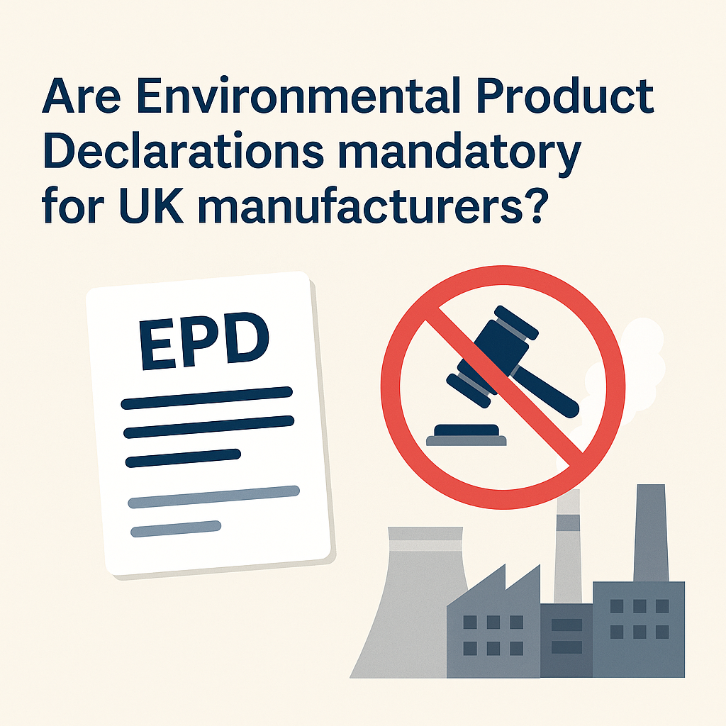 Are Environmental Product Declarations mandatory for UK manufacturers?
